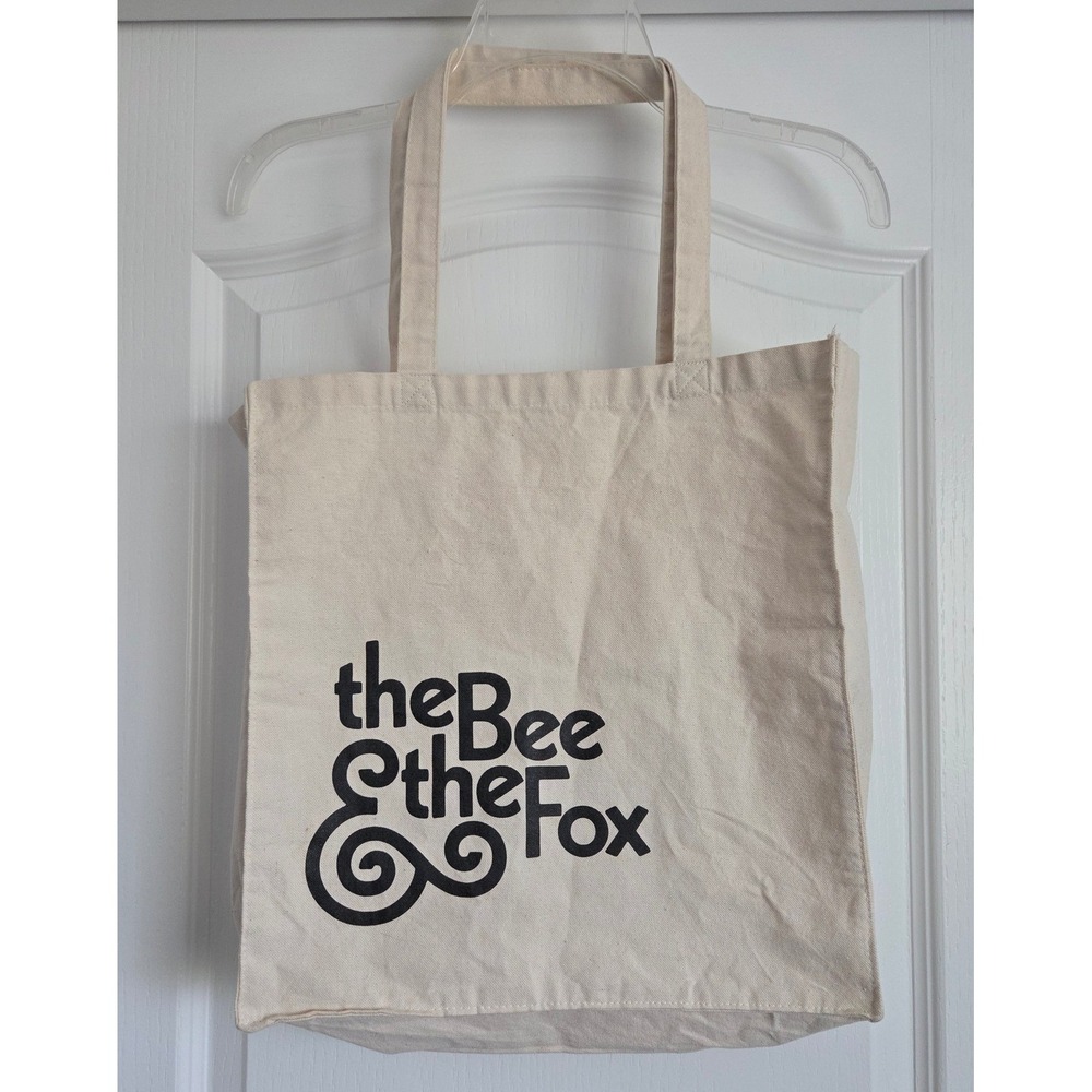 The Bee & The Fox Natural Cotton Canvas‎ Logo Tote Bag Cream Reusable Shopper